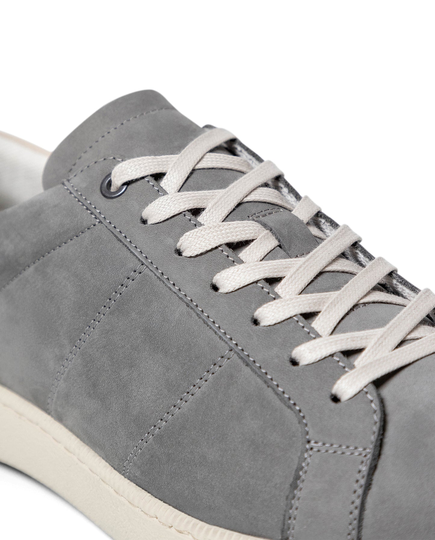Men's Low Profile Leather Sneakers - Gray - 3