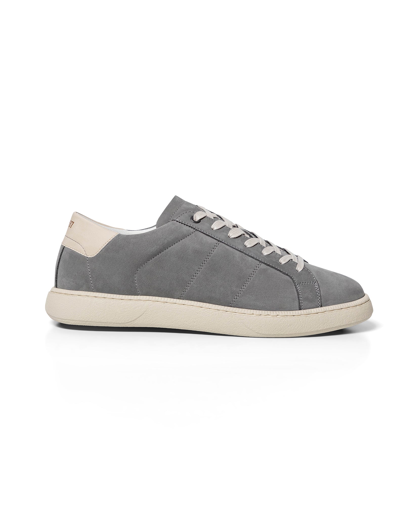 Men's Low Profile Leather Sneakers - Gray - 4