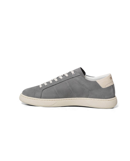 Men's Low Profile Leather Sneakers - Gray - 6