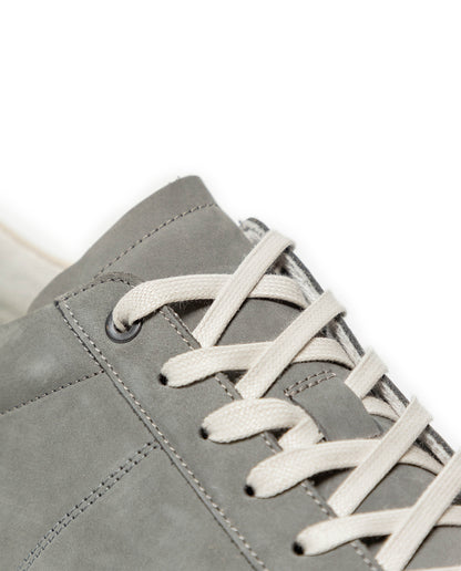 Men's Low Profile Leather Sneakers - Gray - 7