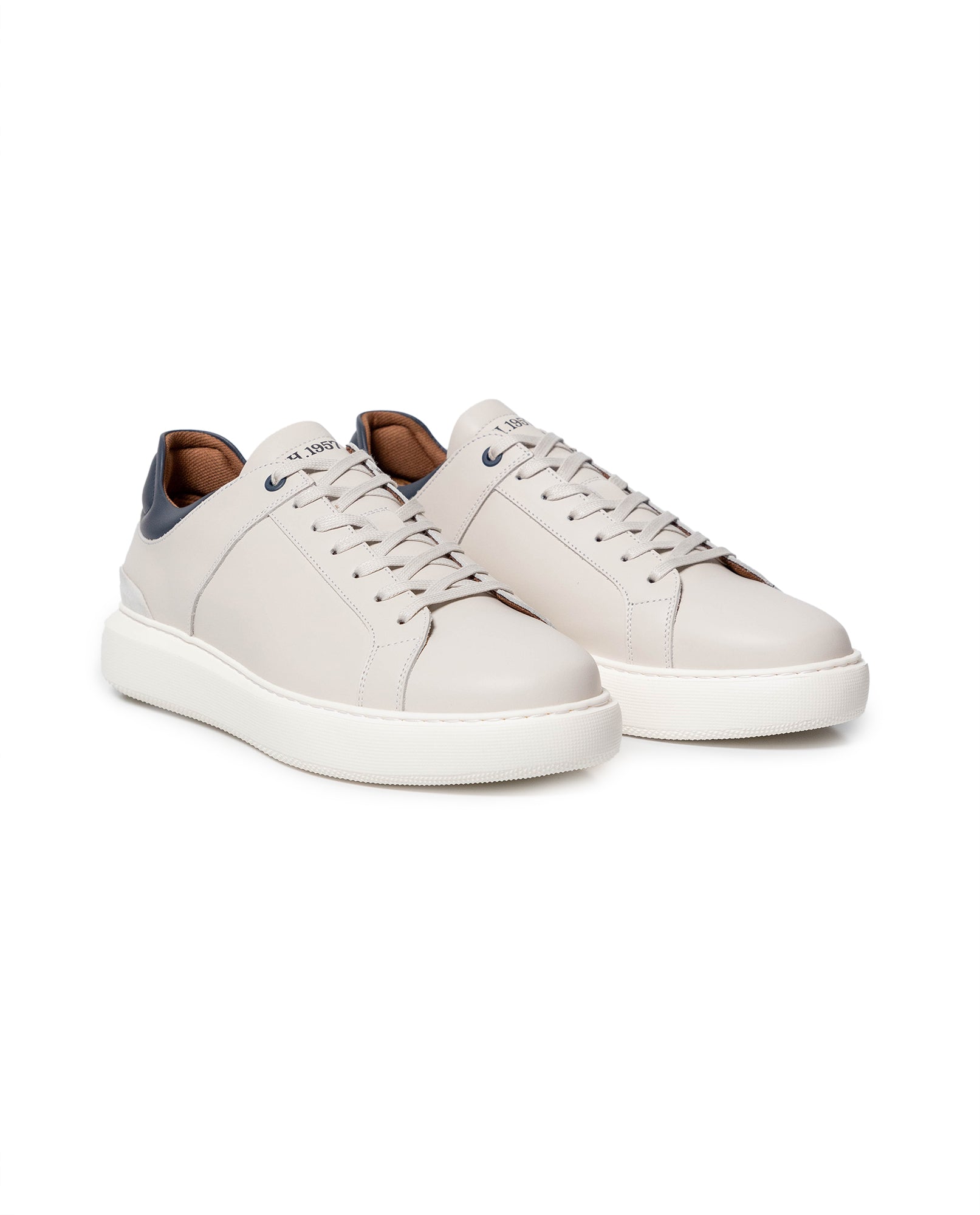 Men's Chunky Leather Sneakers - Raw - 1