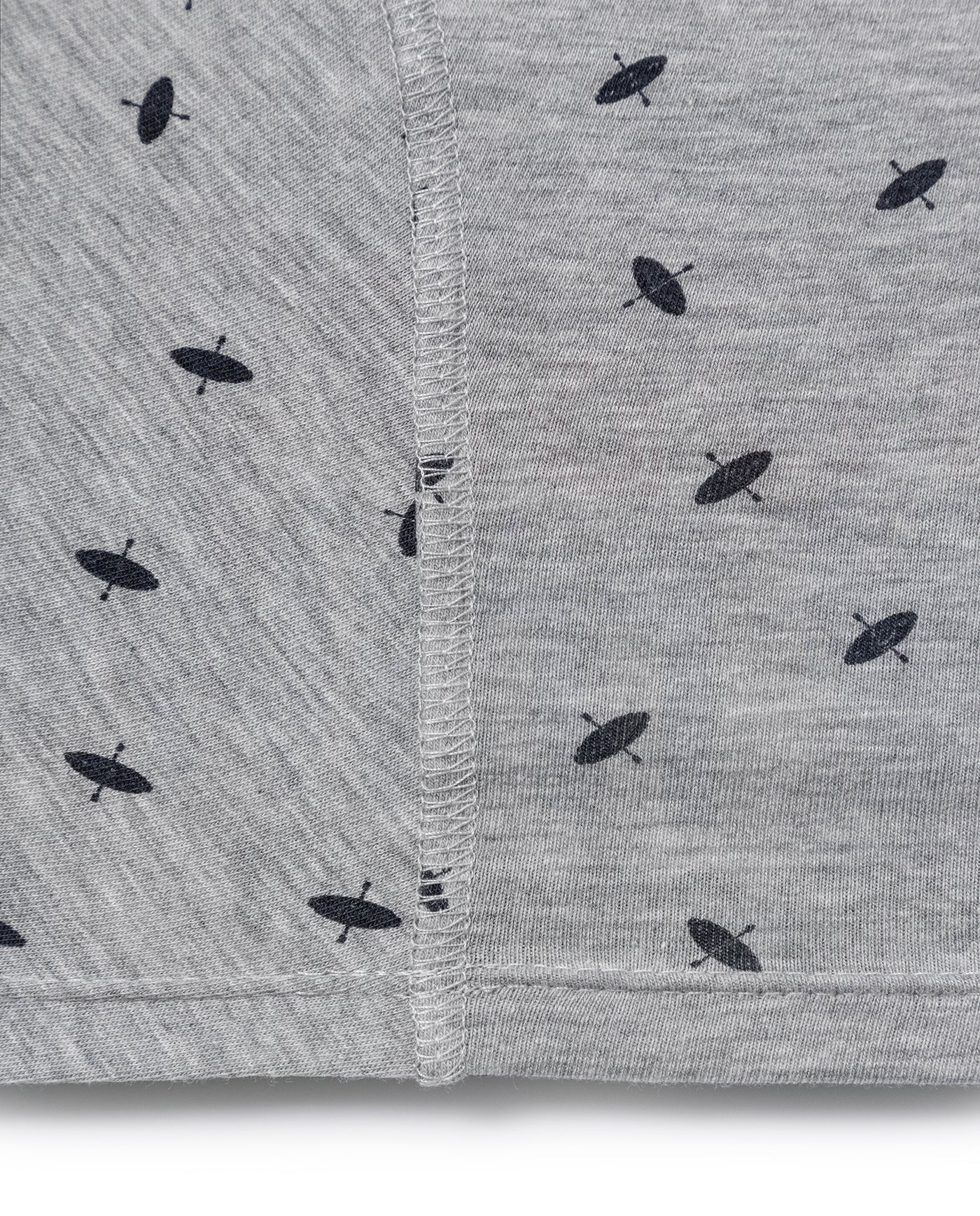 Mens Boxer Soft Cotton Blend Kayak Micro Graphics Contrast Chevignon - Gray 63_091H005_GRI184005_4