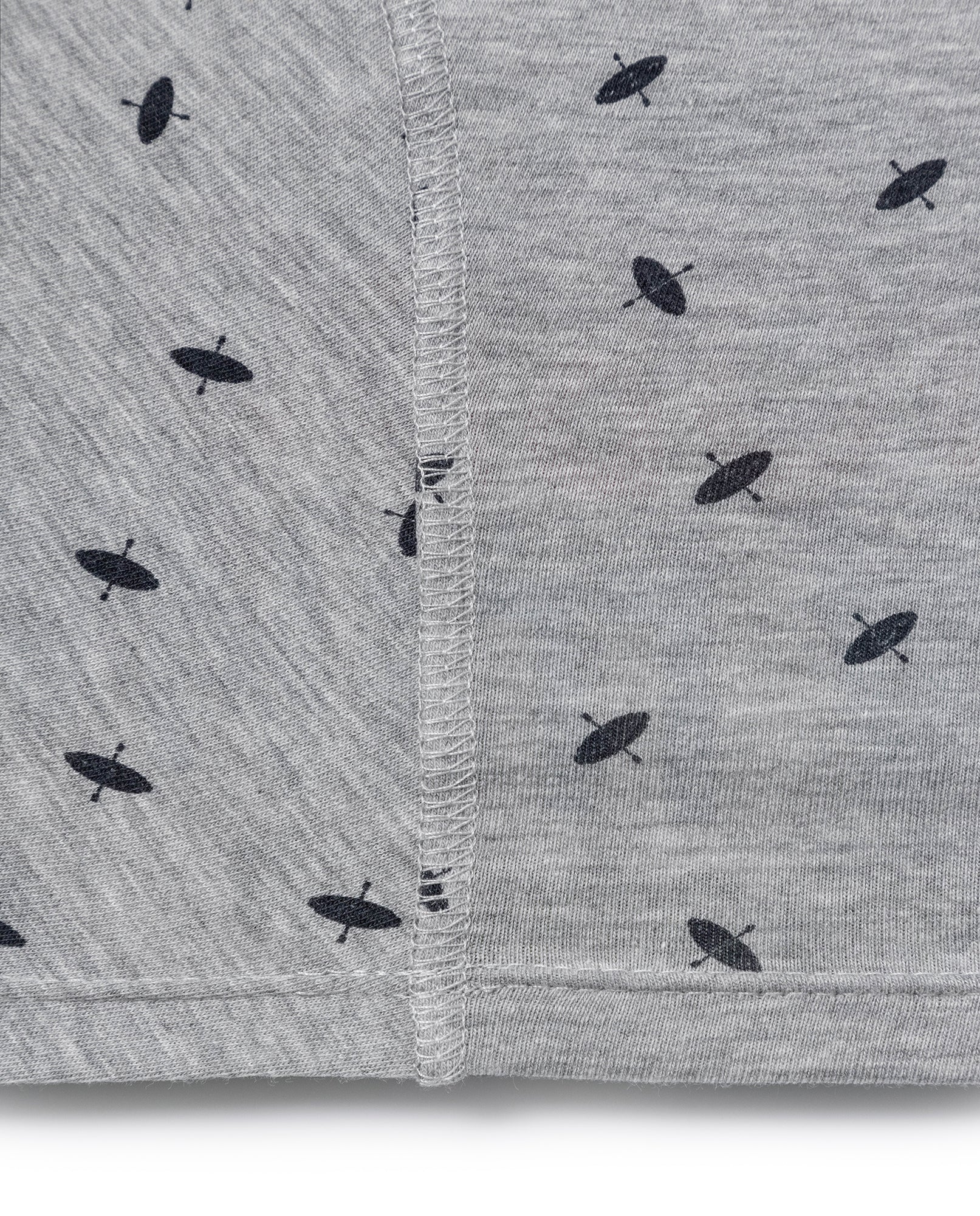 Mens Boxer Soft Cotton Blend Kayak Micro Graphics Contrast Chevignon - Gray 63_091H005_GRI184005_4