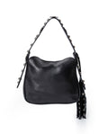 Womens Mini Bag Cowhide Leather 100% Western Conchos Nickel Metal Clasp Charms - Black 63_201H001_NEG194007_6