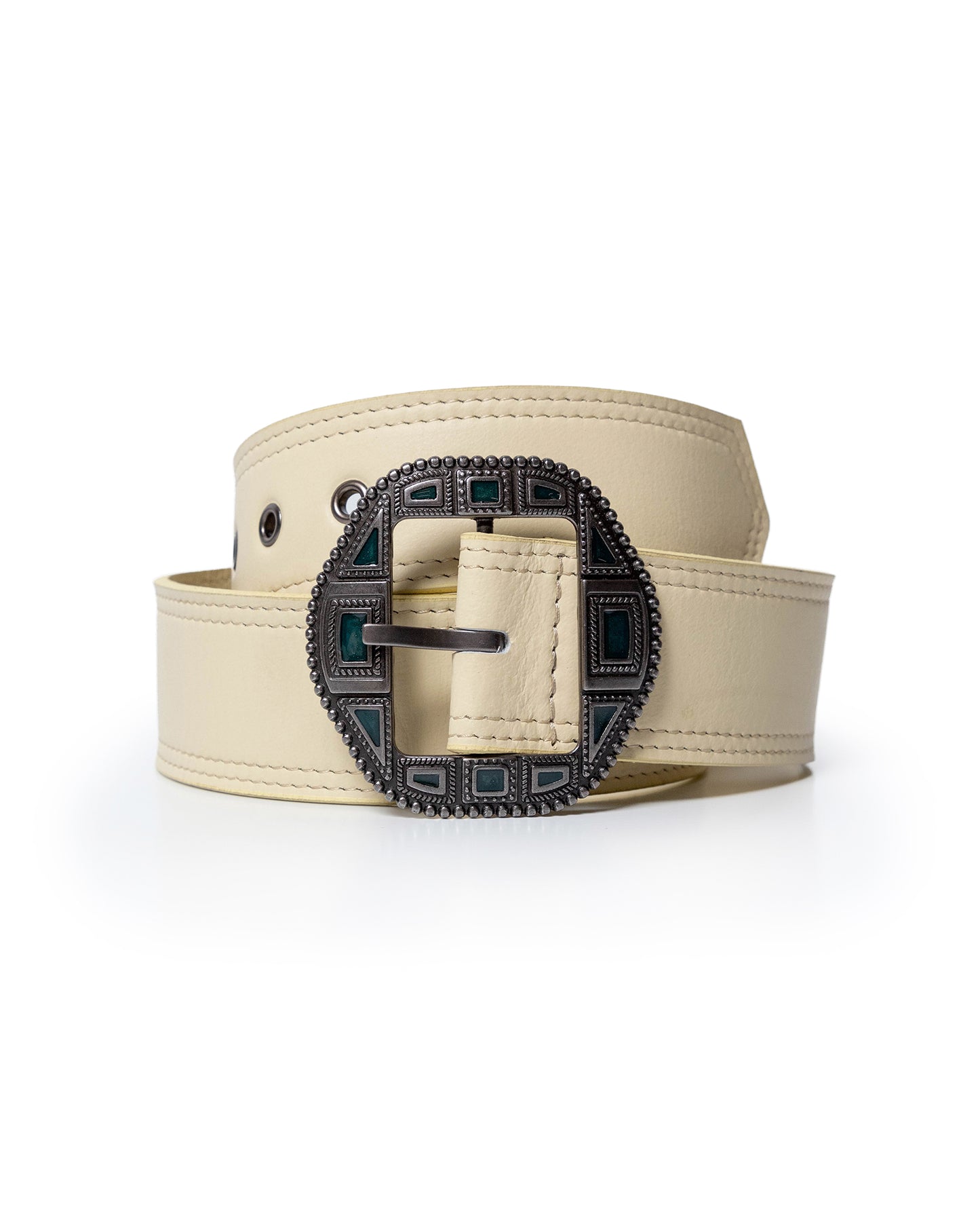 Womens Belt Cowhide Crosta Leather 100% Jewelry Detail Buckle Nickel - Raw 63_211H002_CRU110103_0