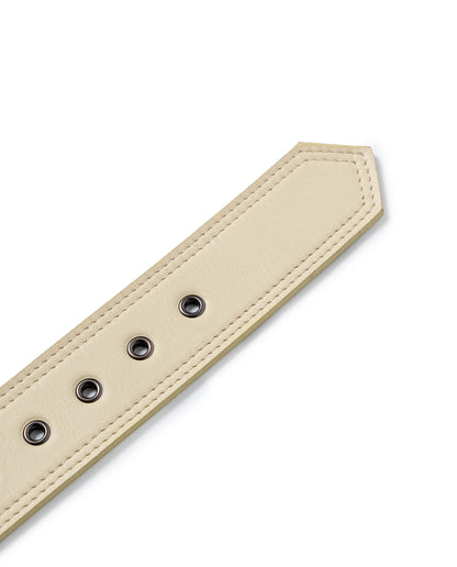 Womens Belt Cowhide Crosta Leather 100% Jewelry Detail Buckle Nickel - Raw 63_211H002_CRU110103_4