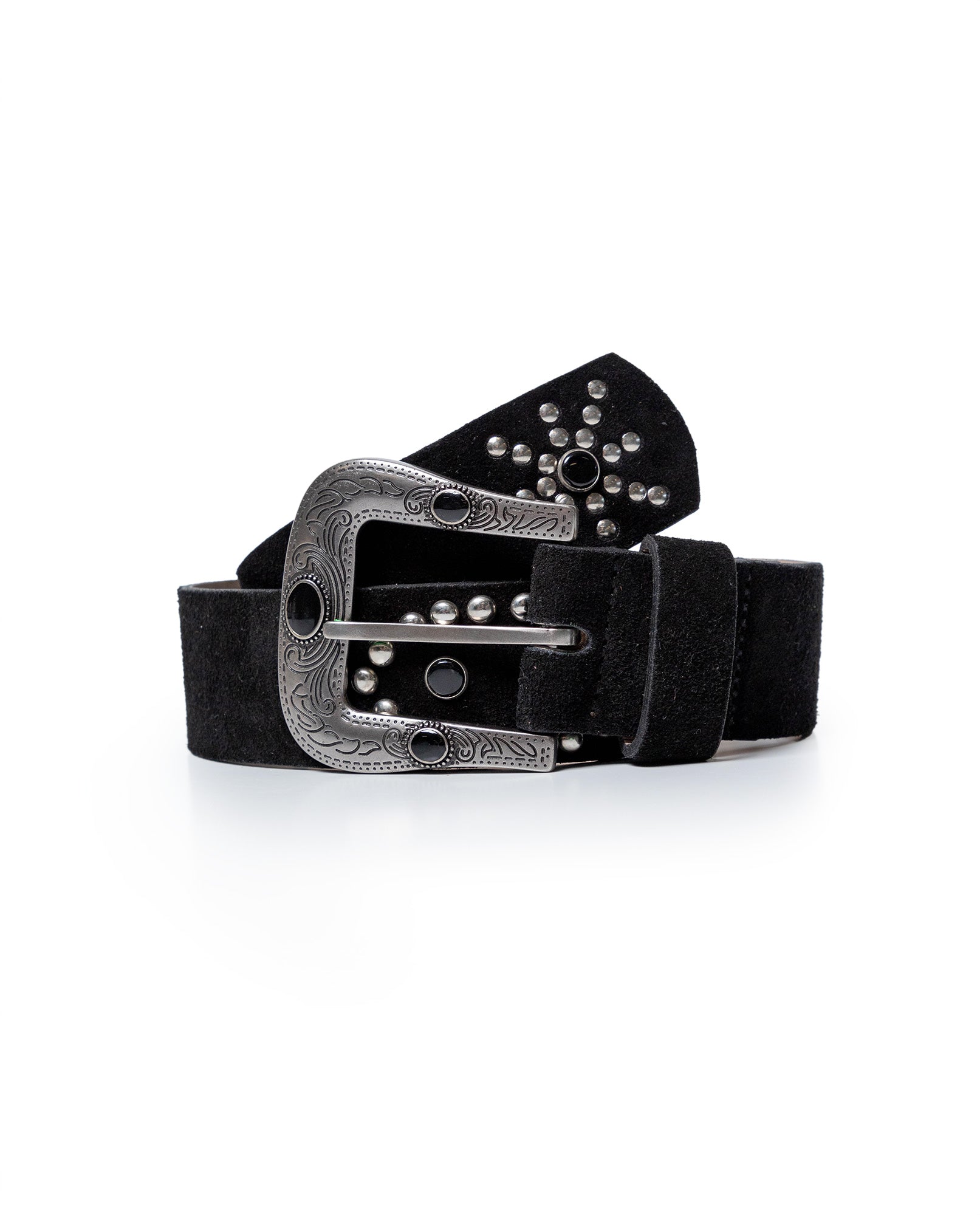 Womens Belt Split Cowhide Leather 100% XL Western Buckle - Black 63_211H003_NEG194007_0