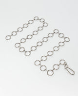 Women's Chain-Style Belt with Metal Rings and Y2K Inspiration - 1
