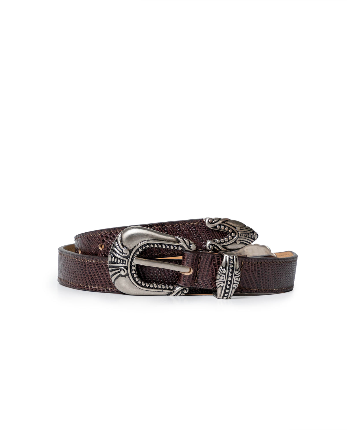Women´s Python-Embossed Belt - Brown 63_212H006_CAF191314_0