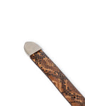 Womens Cowhide Leather Snake-Print Belt - Special Collection - Brown 63_214H201_CAF181421_3