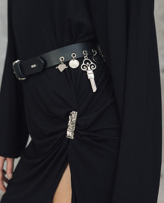 Womens Cowhide Leather Belt - Special Collection - Black 63_214H203_NEG194007_0