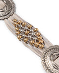 Women's Fringe and Metal Concho Leather Belt - 2