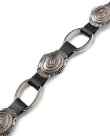 Women's Western Concho Chain Link Thin Leather Belt 219G006 - 3