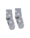 Womens Socks Mid Calf Cotton Elastane Lurex Stars - Gray 63_251H003_GRI144105_0