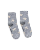 Womens Socks Mid Calf Cotton Elastane Lurex Stars - Gray 63_251H003_GRI144105_0