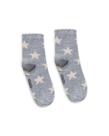 Womens Socks Mid Calf Cotton Elastane Lurex Stars - Gray 63_251H003_GRI144105_0