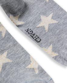 Womens Socks Mid Calf Cotton Elastane Lurex Stars - Gray 63_251H003_GRI144105_3