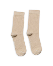 Womens Socks Mid Calf Cotton Elastane Mini Channel Lurex - Khaki 63_251H004_CAQ150309_0