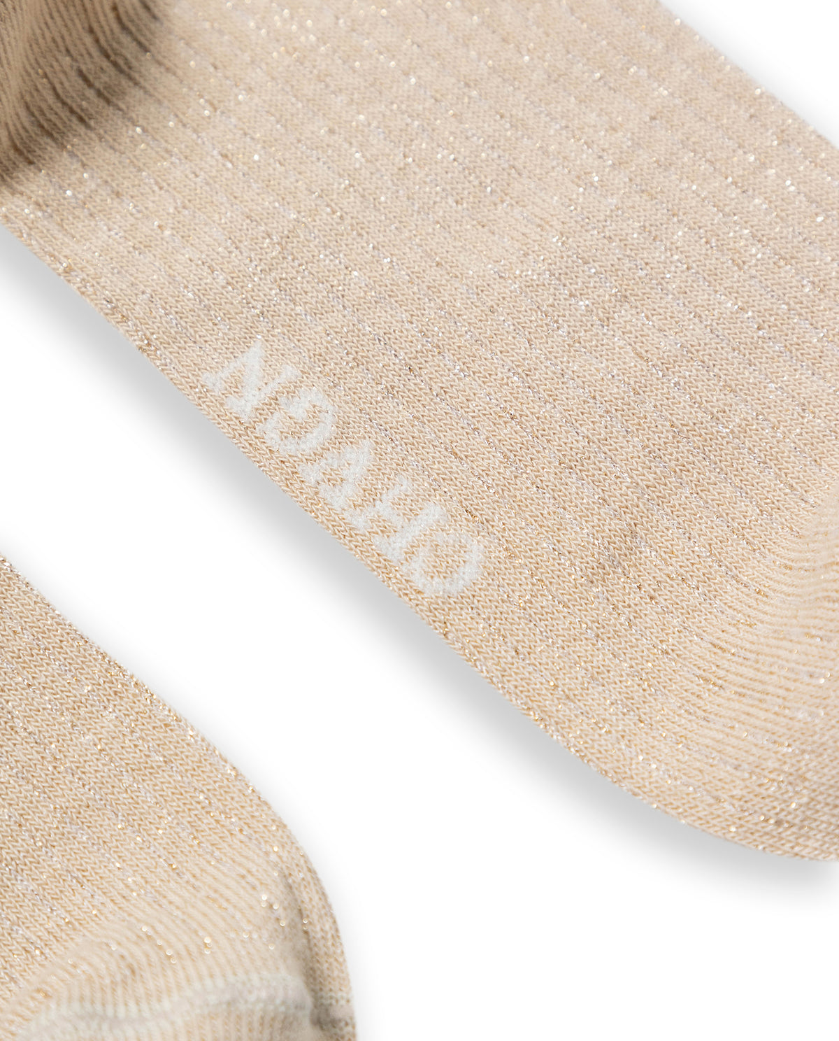 Womens Socks Mid Calf Cotton Elastane Mini Channel Lurex - Khaki 63_251H004_CAQ150309_3