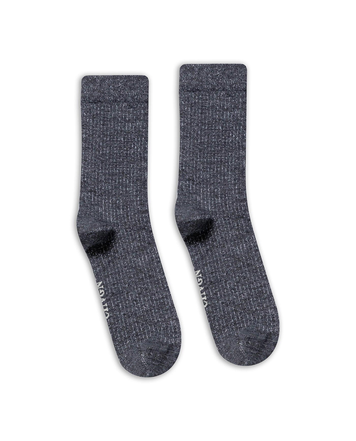 Womens Socks Mid Calf Cotton Elastane Mini Channel Lurex - Black 63_251H004_NEG194007_0