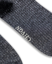 Womens Socks Mid Calf Cotton Elastane Mini Channel Lurex - Black 63_251H004_NEG194007_3