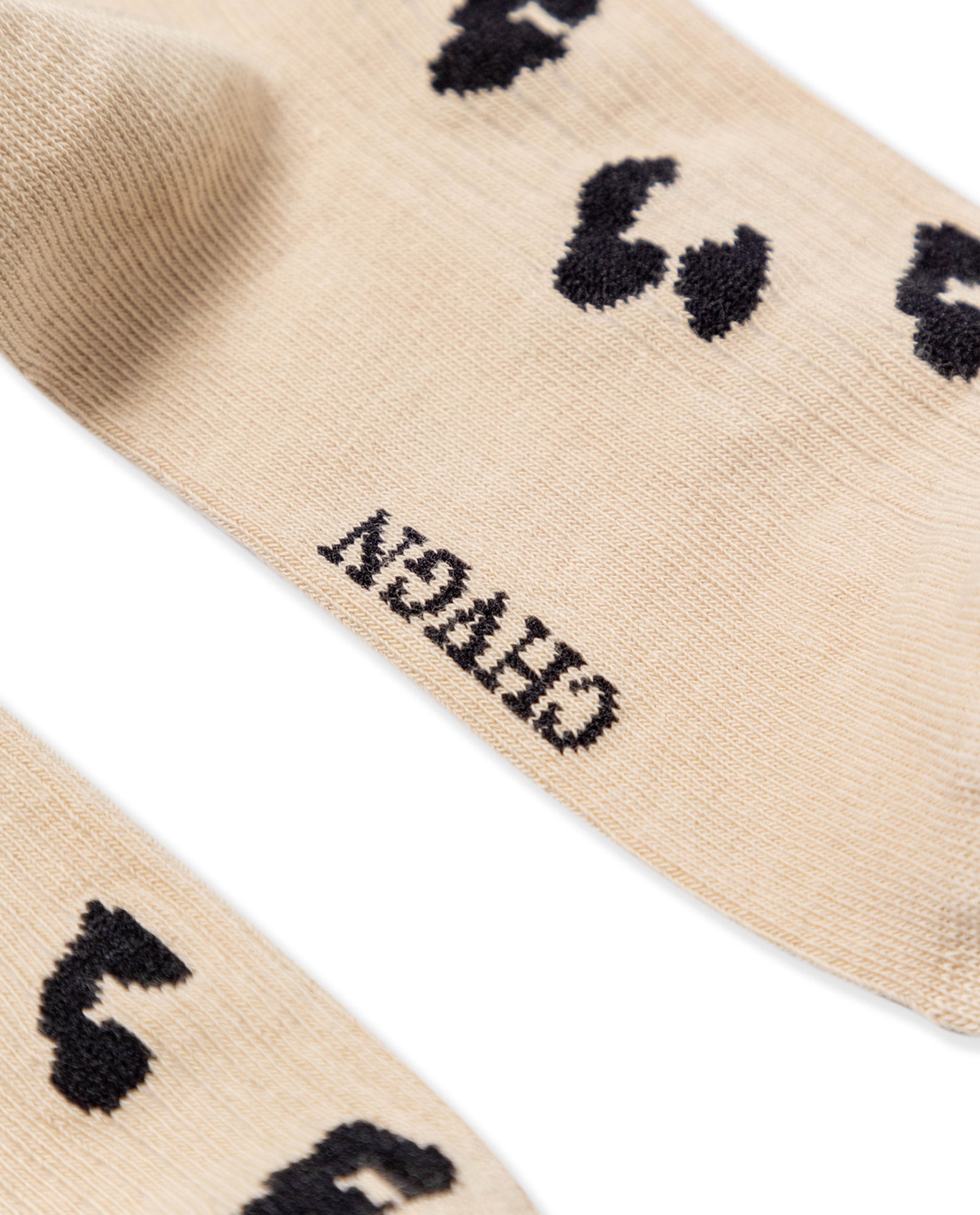 Women's Animal Print Contrast Stripe Mid-Calf Socks in Cotton-Polyamide Blend 259G003 - 3