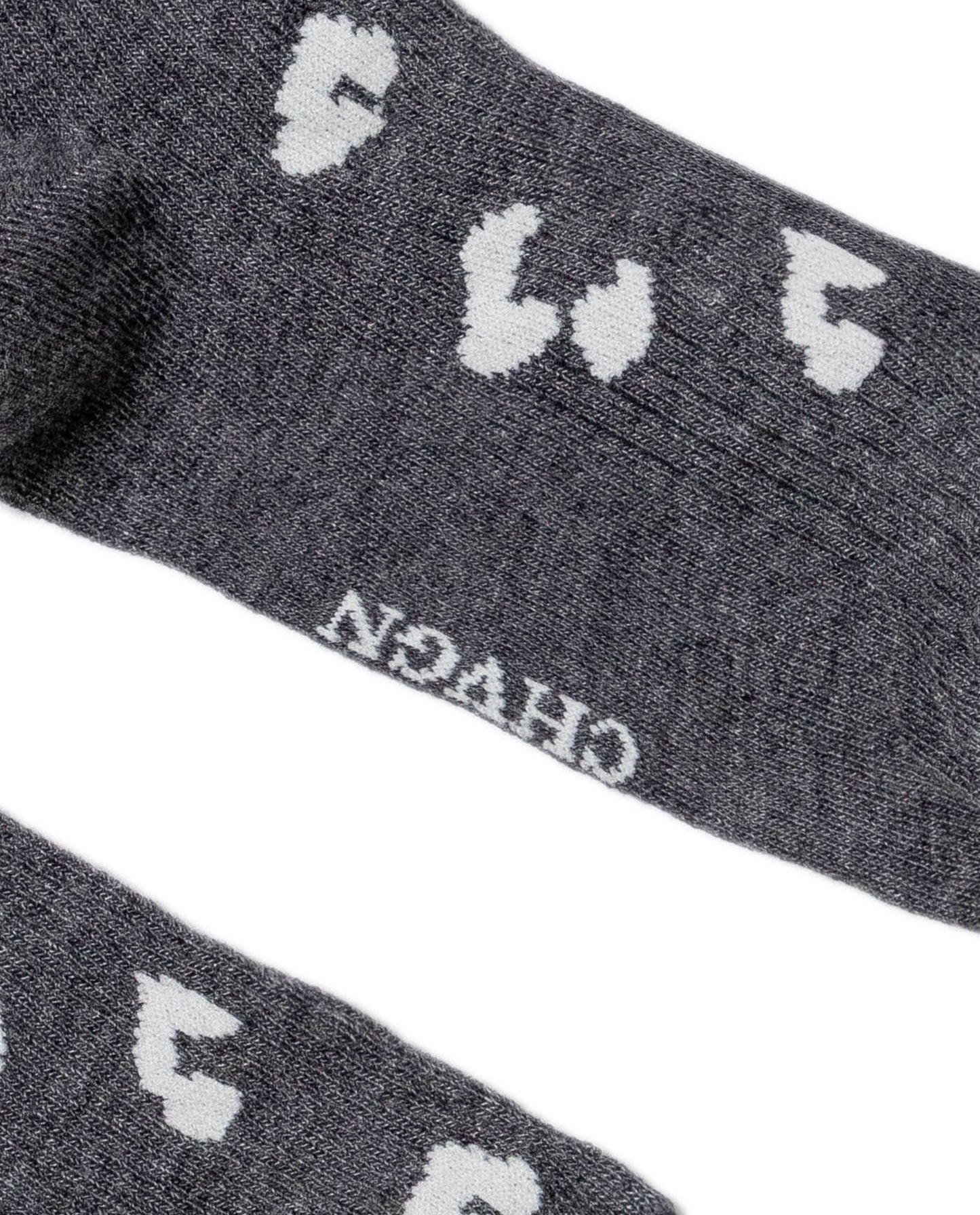 Women's Animal Print Contrast Stripe Mid-Calf Socks in Cotton-Polyamide Blend - 2