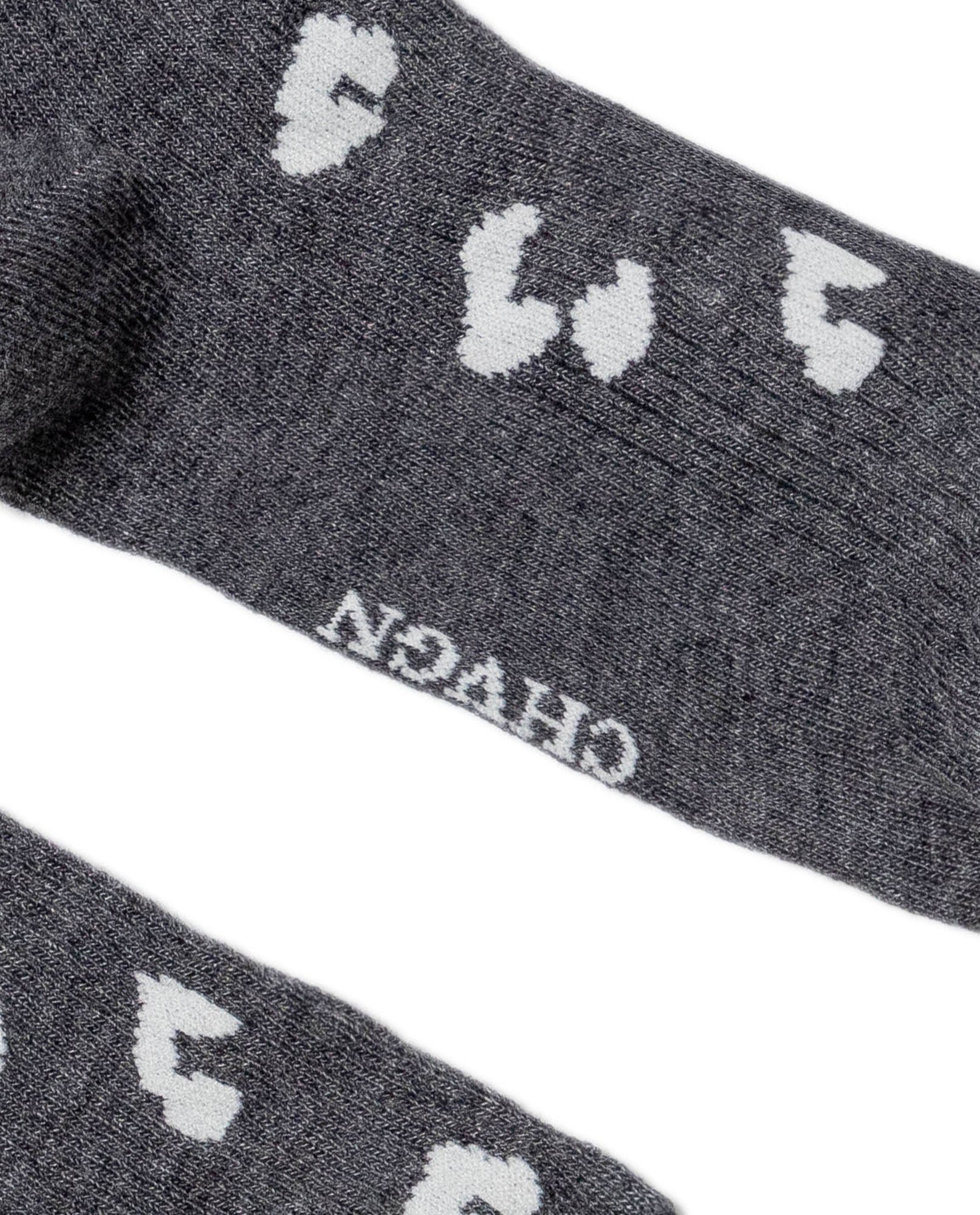 Women's Animal Print Contrast Stripe Mid-Calf Socks in Cotton-Polyamide Blend - 2