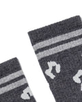 Women's Animal Print Contrast Stripe Mid-Calf Socks in Cotton-Polyamide Blend 259G003 - 3