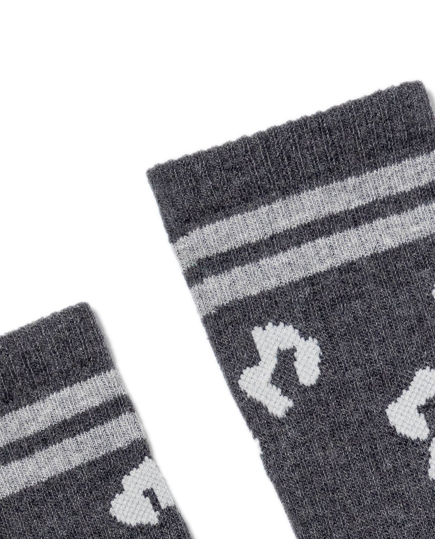 Women's Animal Print Contrast Stripe Mid-Calf Socks in Cotton-Polyamide Blend - 3