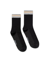 Women's Lurex Thread Perforated Mid-Calf Socks in Cotton-Polyamide Blend 259G004 - 1