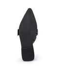 Womens Mules Backless Cowhide Leather Pointed Toe Adjustable Strap - Black 63_261H000_NEG194007_6