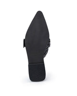 Womens Mules Backless Cowhide Leather Pointed Toe Adjustable Strap - Black 63_261H000_NEG194007_6