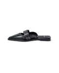 Womens Mules Backless Cowhide Leather Pointed Toe Adjustable Strap - Black 63_261H000_NEG194007_7