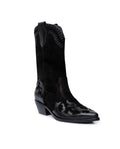 Womens Boots Western Mid Calf Split Leather Aniline Full Grain - Black 63_261H009_NEG194007_3