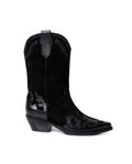 Womens Boots Western Mid Calf Split Leather Aniline Full Grain - Black 63_261H009_NEG194007_6