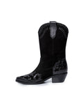 Womens Boots Western Mid Calf Split Leather Aniline Full Grain - Black 63_261H009_NEG194007_8