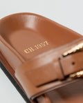 Women's Double-Strap Flat Sandals with Gold Buckles in Aniline Leather 63_262G000_CAF170808_7