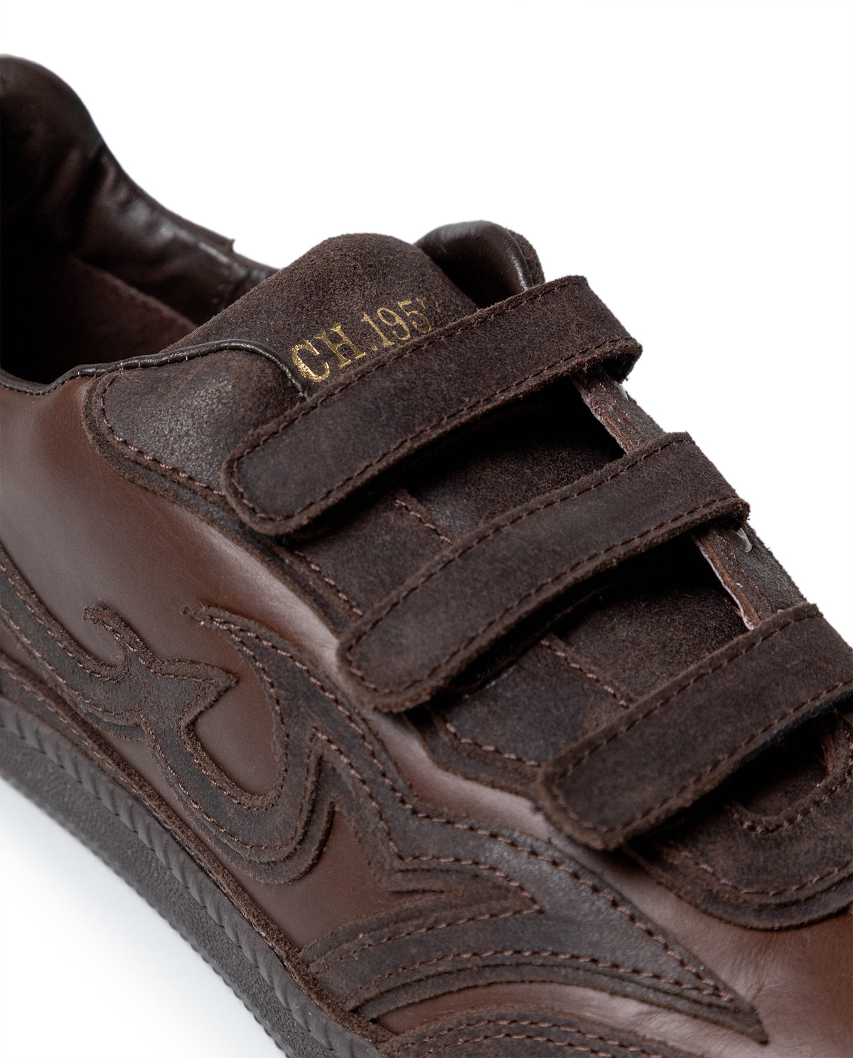 Women´s Retro Leather Sneakers - Brown 63_262H001_CAF190840_4