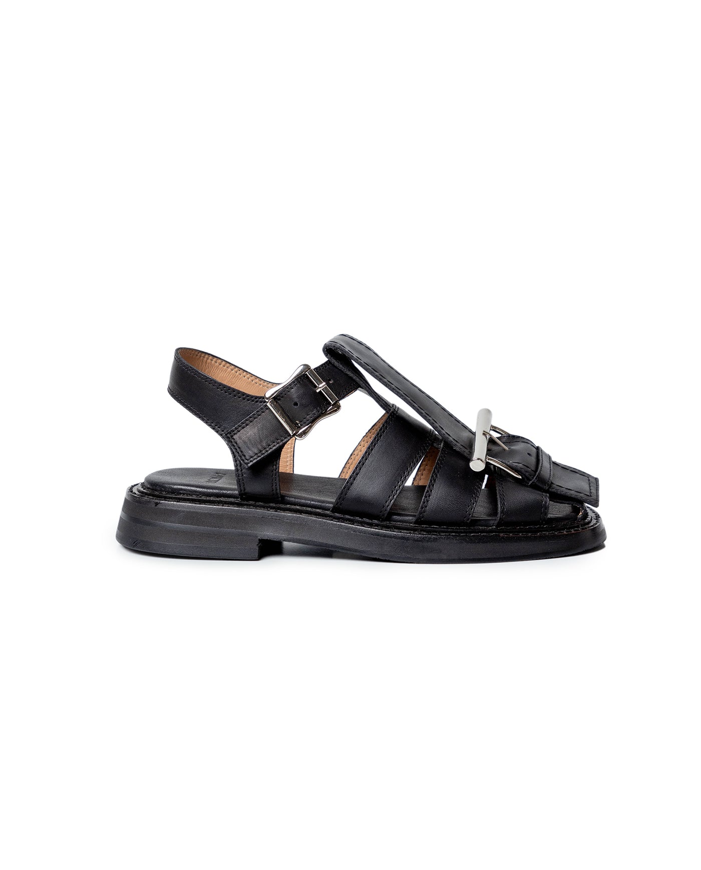Womens Cowhide Leather Natural Shoes - Special Collection - Black 63_264H200_NEG194007_3