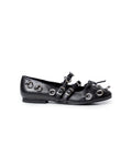 Womens Cowhide Leather Adjustable Strap Shoes - Special Collection - Black 63_264H202_NEG194007_3