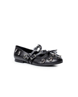 Womens Cowhide Leather Adjustable Strap Shoes - Special Collection - Black 63_264H202_NEG194007_7