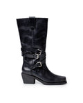 Womens Cowhide Leather Structured Shoes - Special Collection - Black 63_264H203_NEG194007_3