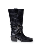 Womens Cowhide Leather Structured Shoes - Special Collection - Black 63_264H203_NEG194007_3