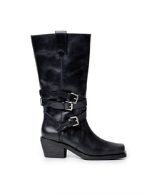 Womens Cowhide Leather Structured Shoes - Special Collection - Black 63_264H203_NEG194007_3