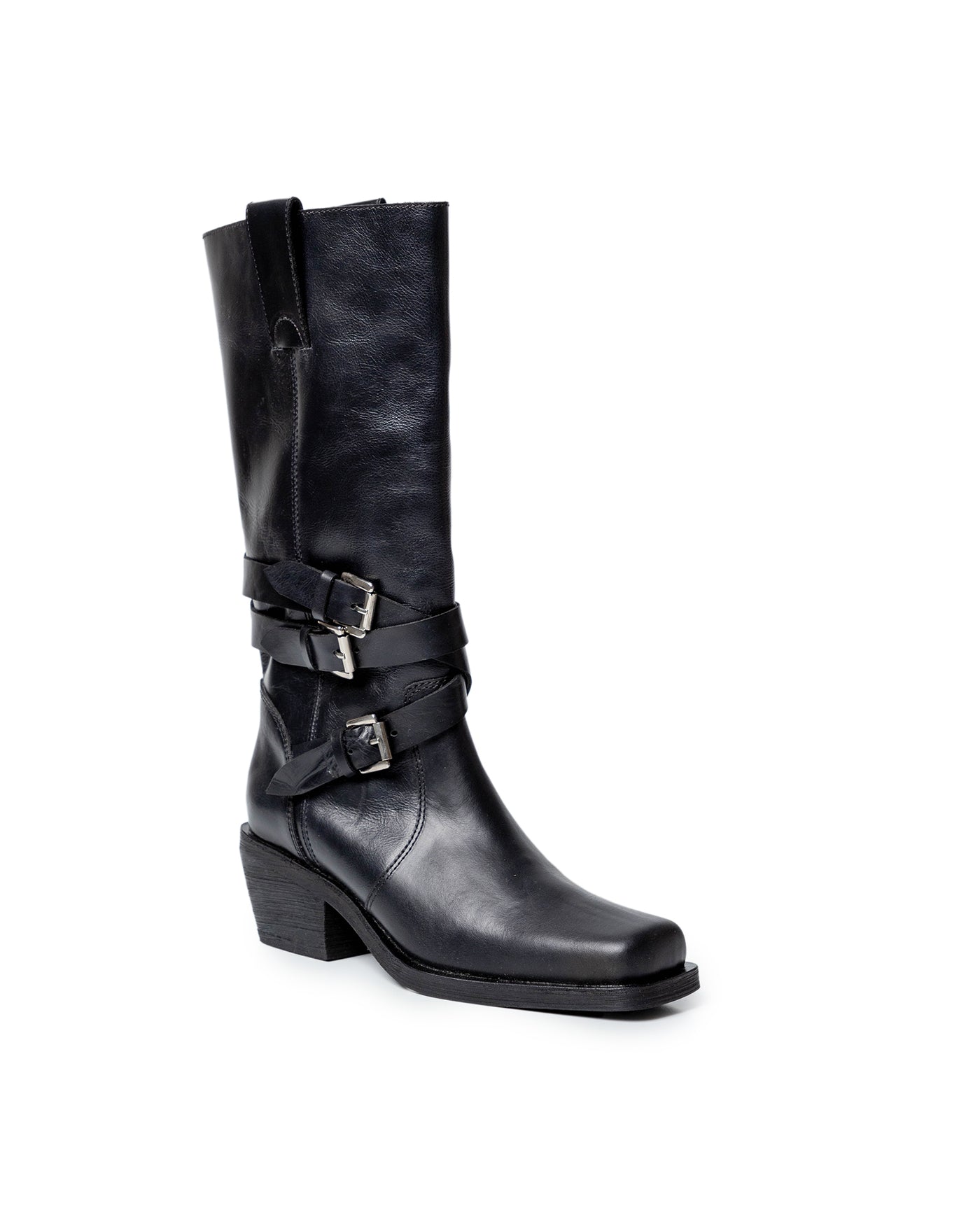 Womens Cowhide Leather Structured Shoes - Special Collection - Black 63_264H203_NEG194007_4