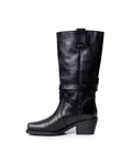 Womens Cowhide Leather Structured Shoes - Special Collection - Black 63_264H203_NEG194007_5