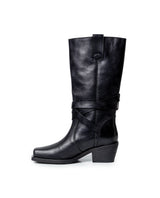 Womens Cowhide Leather Structured Shoes - Special Collection - Black 63_264H203_NEG194007_5