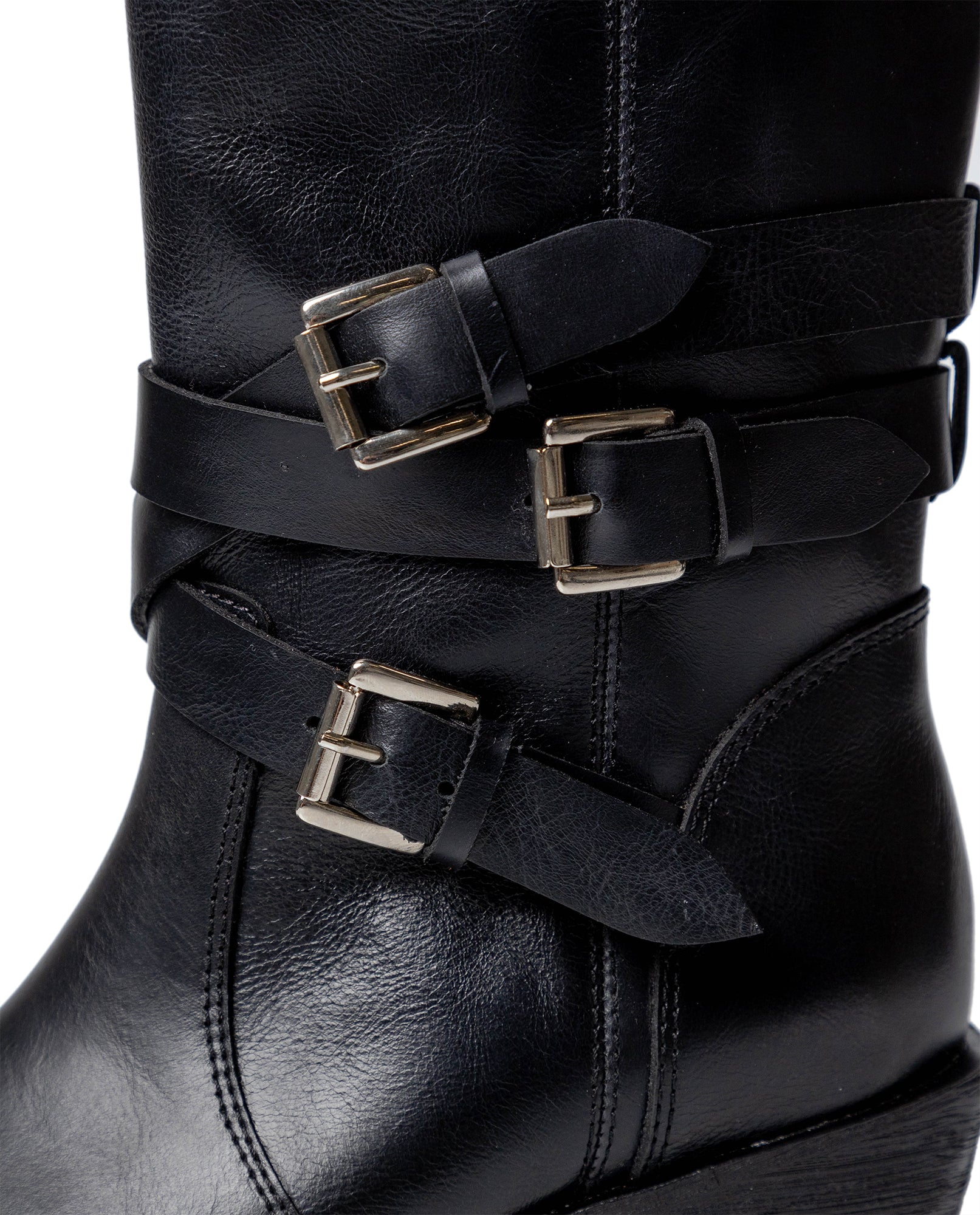 Womens Cowhide Leather Structured Shoes - Special Collection - Black 63_264H203_NEG194007_6