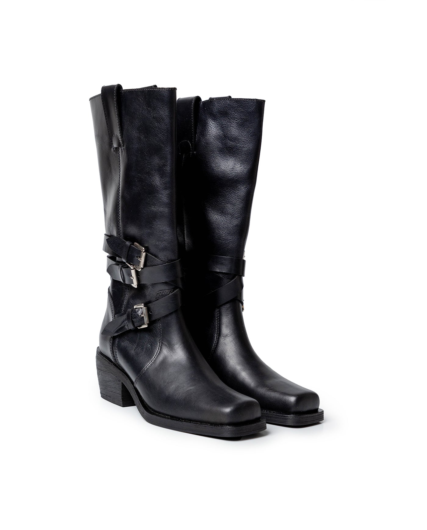Womens Cowhide Leather Structured Shoes - Special Collection - Black 63_264H203_NEG194007_8